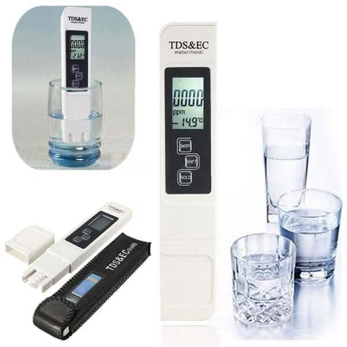 2-Pieces: PH Meter TDS EC LCD Water Purity PPM Filter Hydroponic Pool Tester Tool